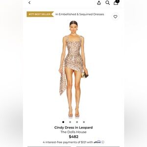 The Dolls house Cindy Leopard Print Mini Dress